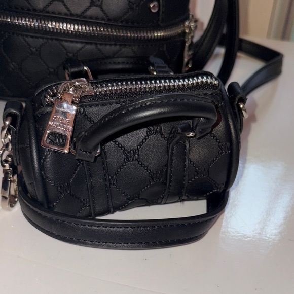 Steve Madden Black Quilted Backpack Trio - Picture 5 of 12
